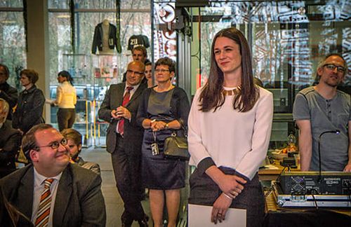 Sarah Hündgen bei der Verleihung des Best Thesis Award