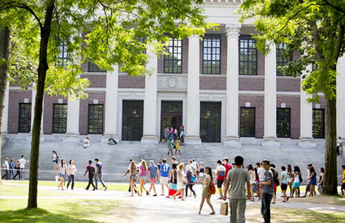 Die heiligen Hallen der Harvard University. Die Universität in der Nähe von Boston wurde 1636 gegründet, um Geistliche auszubilden. Heute gilt sie als eine der besten Eliteuniversitäten weltweit.