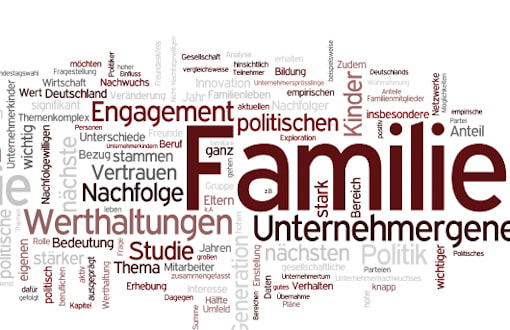 Die Studie auf einen Blick – In einer Tagcloud werden die häufigsten Worte gewichtet angezeigt