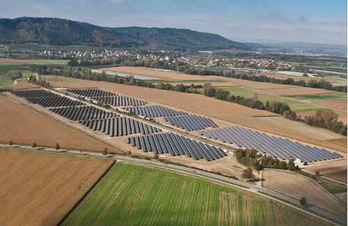 Der Solarpark der Mooshof der Genossenschaft Bürger-Energie Bodensee
