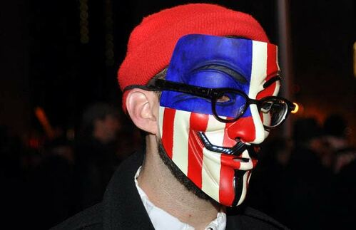 Die Anonymous-Maske wurde zum Symbol der Occupy-Bewegung.