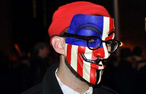 Die Anonymous-Maske wurde zum Symbol der Occupy-Bewegung.