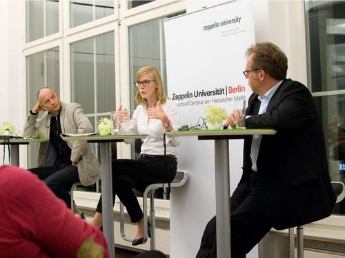 Die Kontrahenten des Abends: Professor Dr. Helmut WIllke und Dr. Heribert Dieter