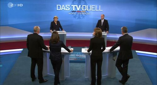 Das TV-Duell galt als Höhepunkt im Bundestagswahlkampf: Tatsächlich konnte Steinbrück aufholen, neue Erkenntnis gab's für den Wähler aber kaum.